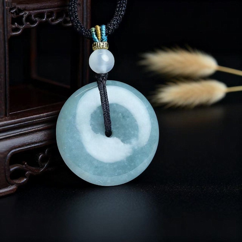 Necklaces - New Real Natural Jade Donut Ping
