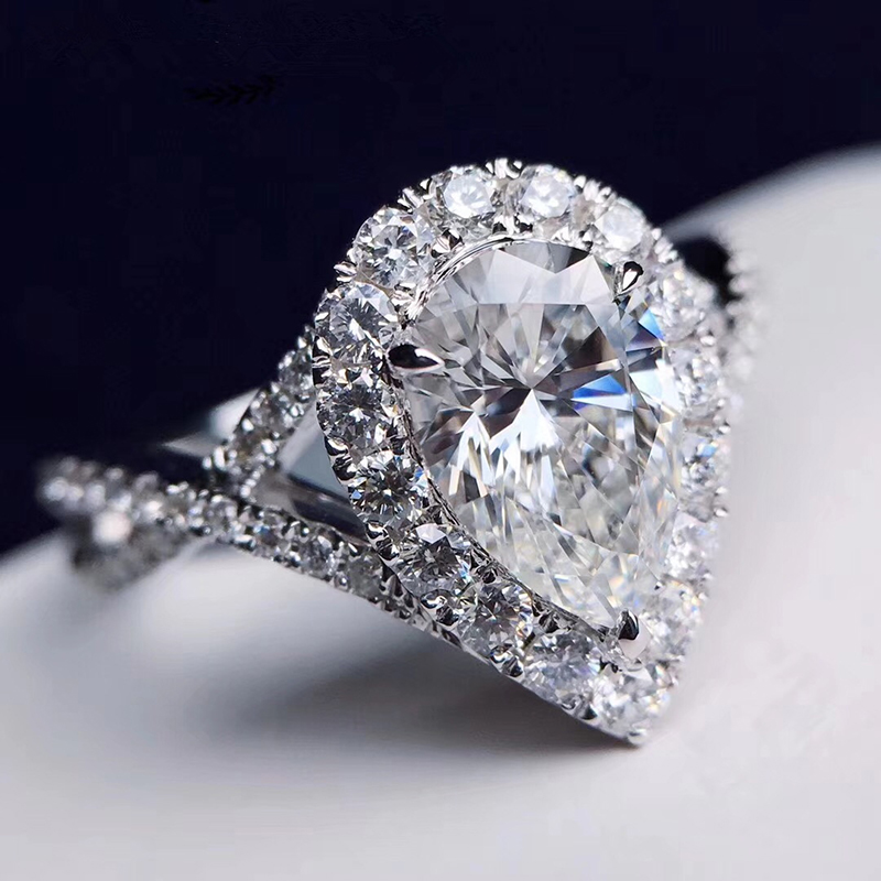 Custom Solid 14K White Gold Wo - đánh giá và giá Moissanite Engagement Ring 1 Carat