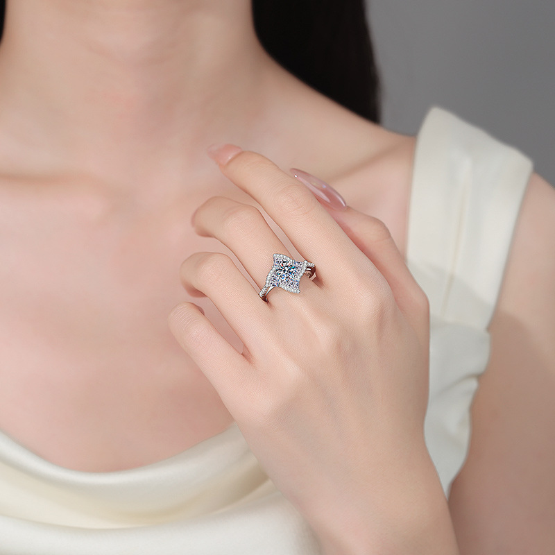 Apaison Sparkling 1 Carat D Co - đánh giá và giá Moissanite Engagement Ring 1 Carat