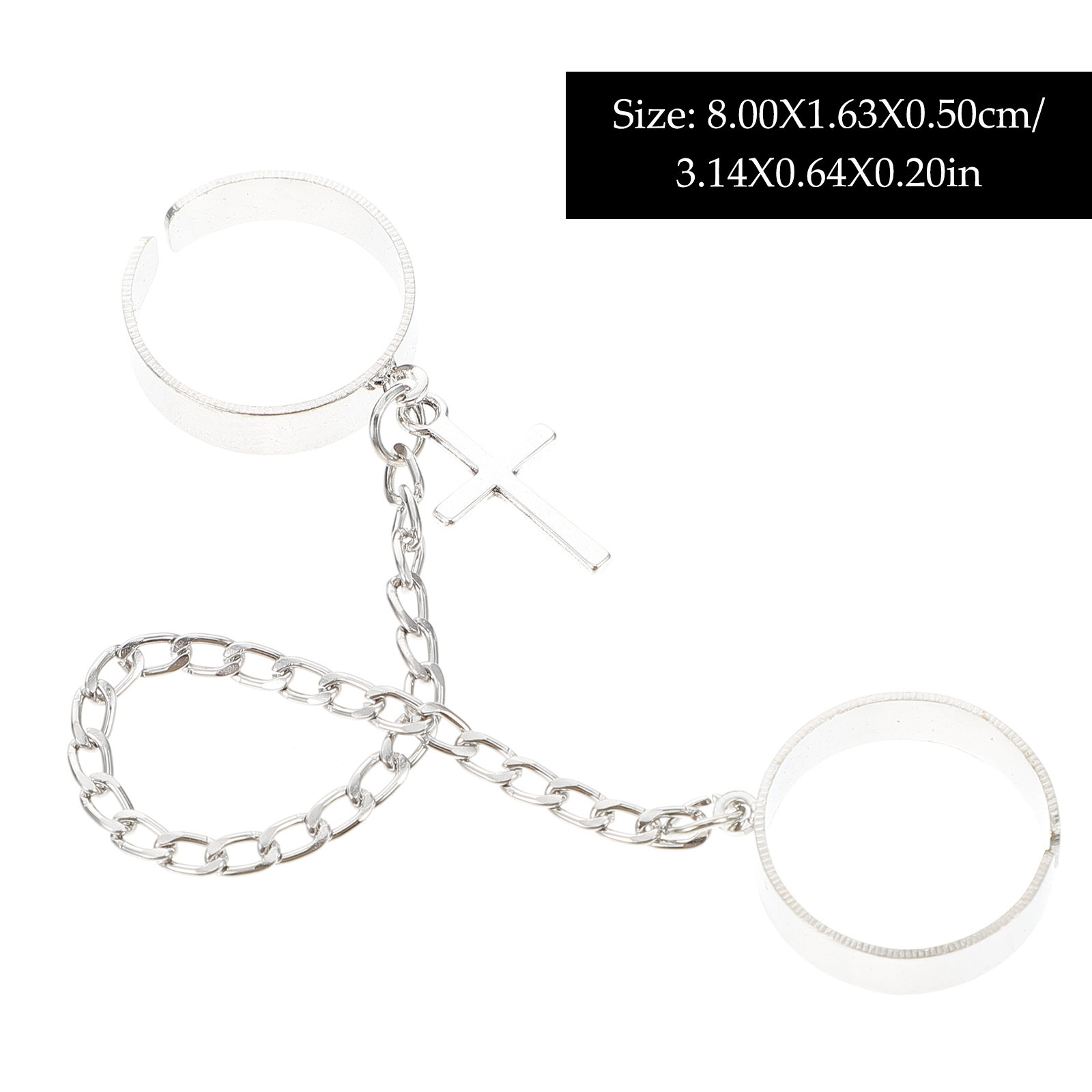 Knuckle Ring Set Cross Chain V - đánh giá và giá Vintage Punk Knuckle Rings Set