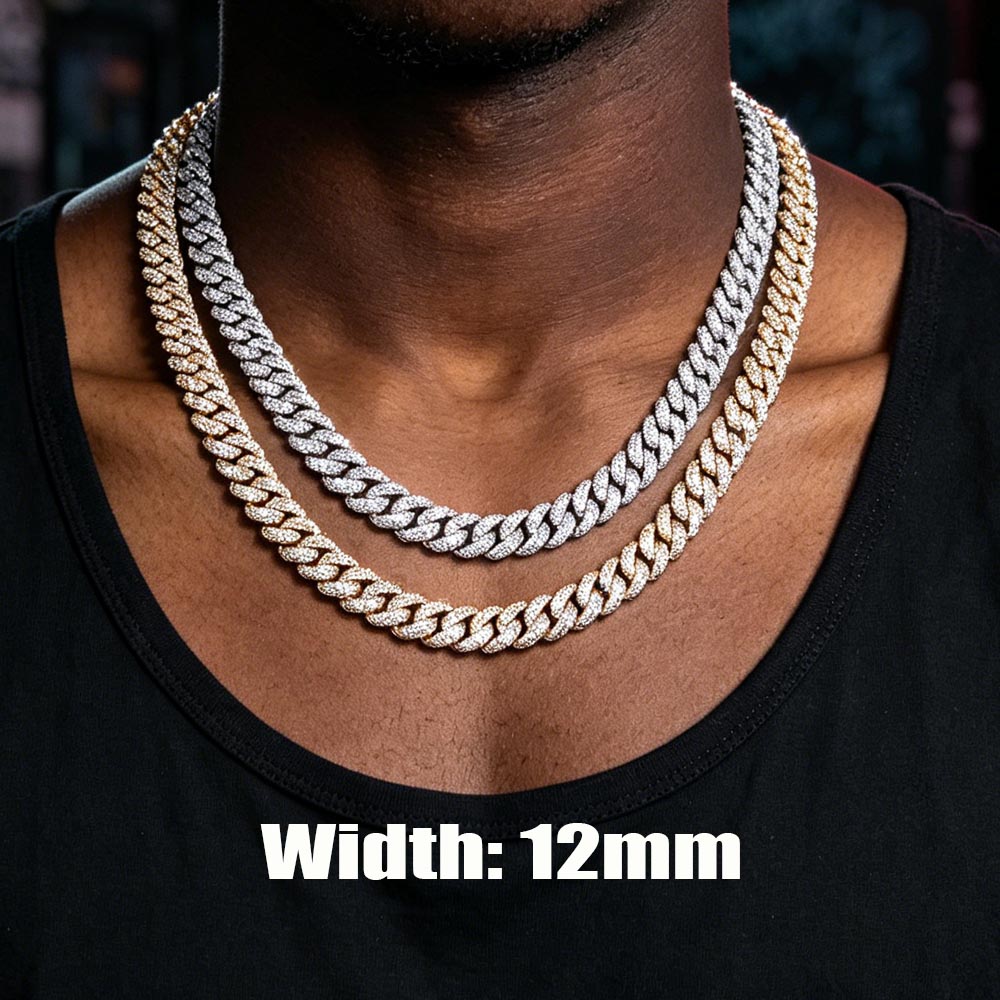 12mm Hip Hop Jewelry Diamond C - đánh giá và giá Cuban Link Chain 12Mm