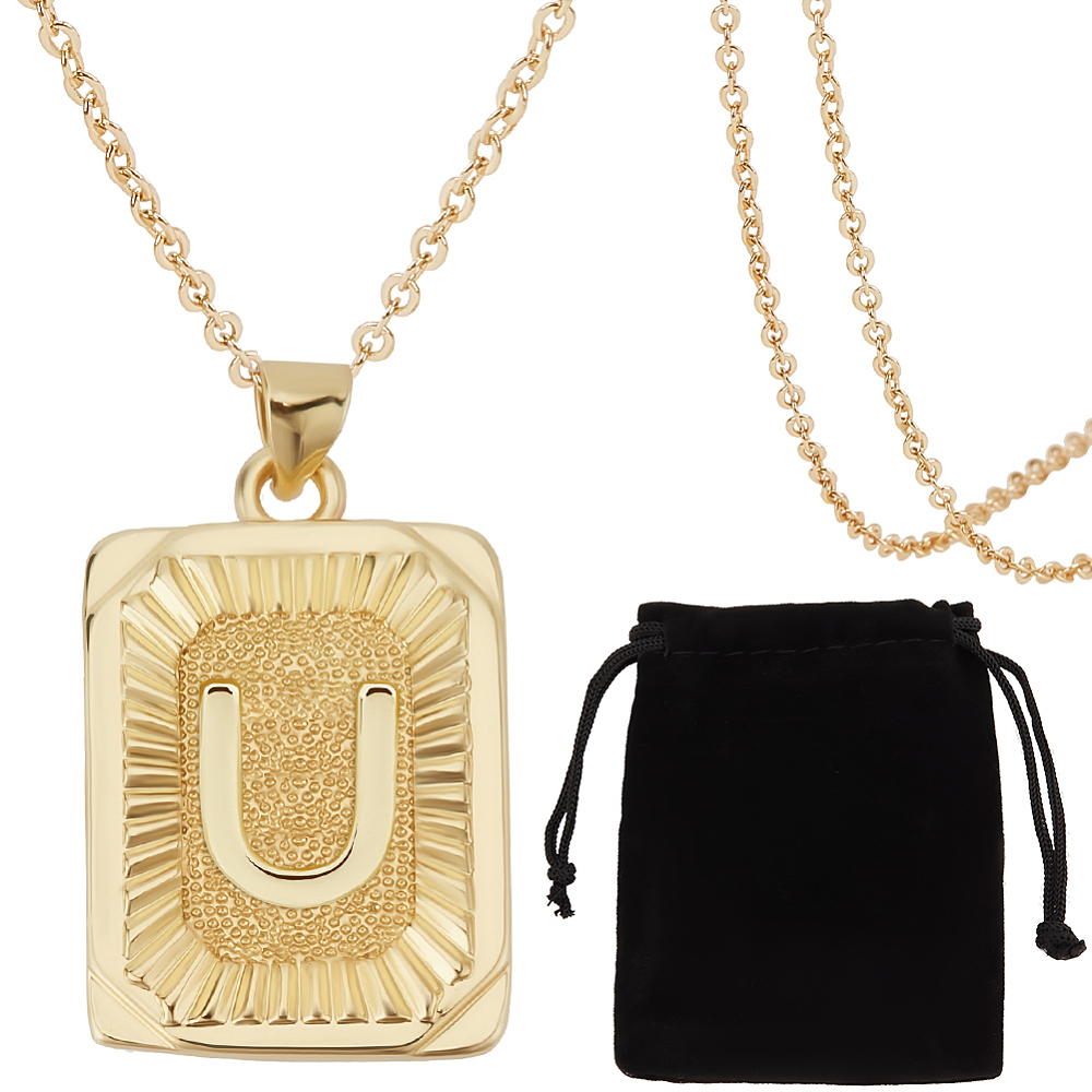 1 Box 1Pc Initial Necklace for - đánh giá và giá Initial Letter Necklace 18K Gold
