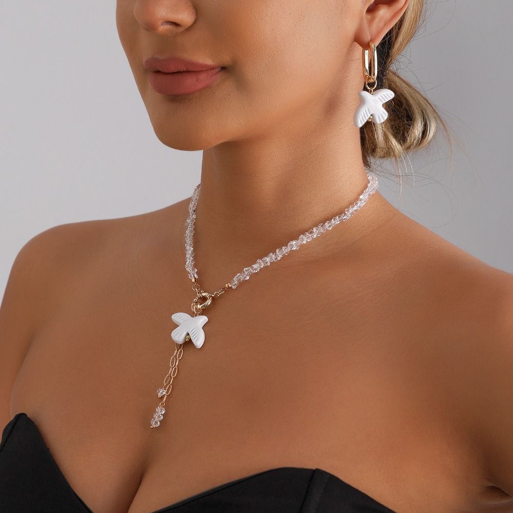 White Dove Pearl Choker Neckla - đánh giá và giá Layered Pendant Necklace Aesthetic