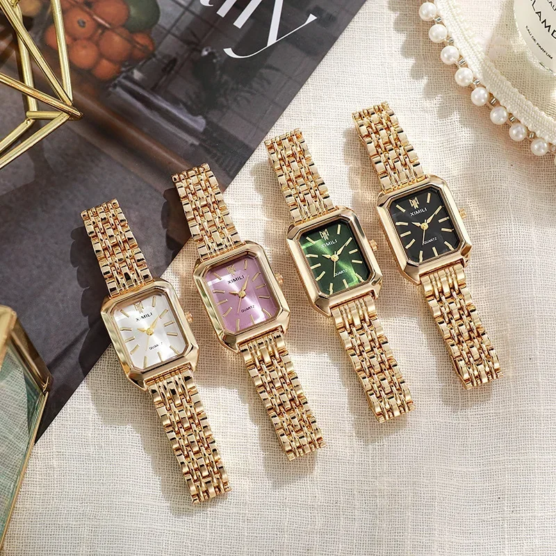 Women Retro Square Metal Band  - đánh giá và giá Watch Accessories