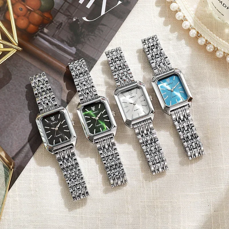 Women Retro Square Metal Band  - đánh giá và giá Watch Accessories