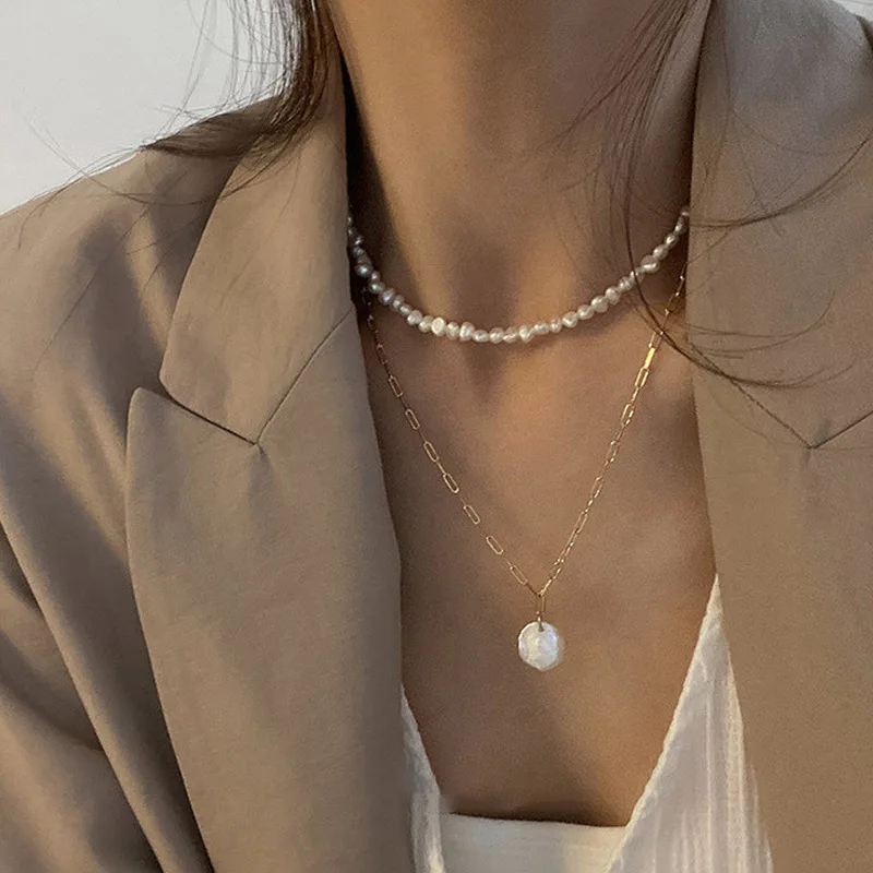 Pháp Retro Liên Kết Dây Chuyền - đánh giá và giá Pearl Choker Necklace Vintage