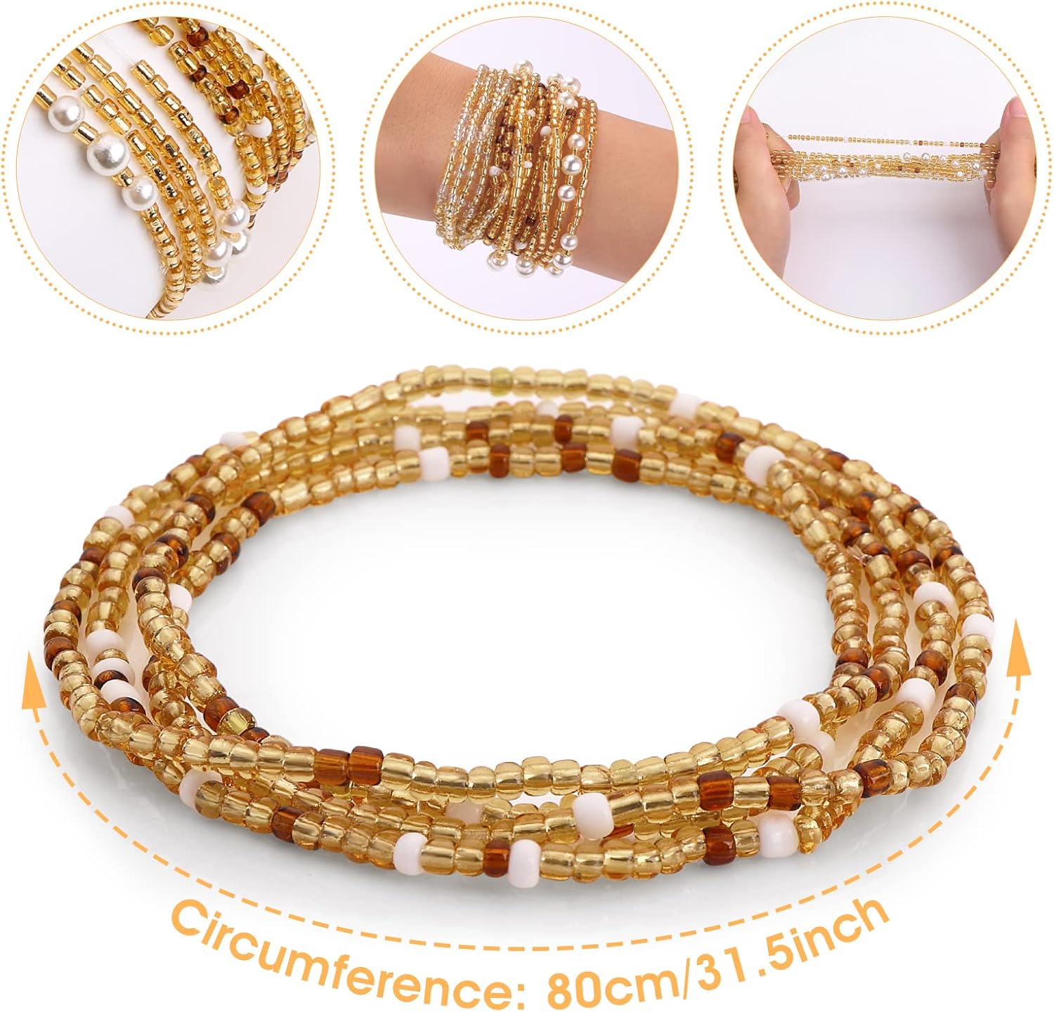 Waist Beads for Women Belly Be - đánh giá và giá Body Jewelry