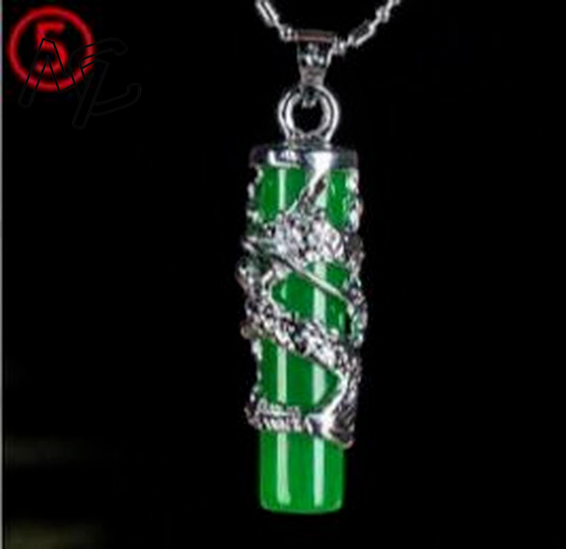 925 Silver Chinese Green Jade  - đánh giá và giá Necklaces